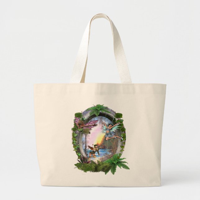 Fairy Kingdom Large Tote Bag (Front)
