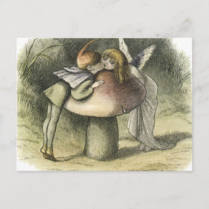 Fairy Kiss In Fairyland 1870 Postcard
