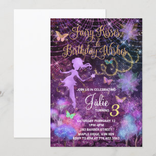 Fairy Kisses and Birthday Wishes Invitation