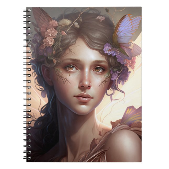 Fairy Lady Fantasy Art Notebook (Front)
