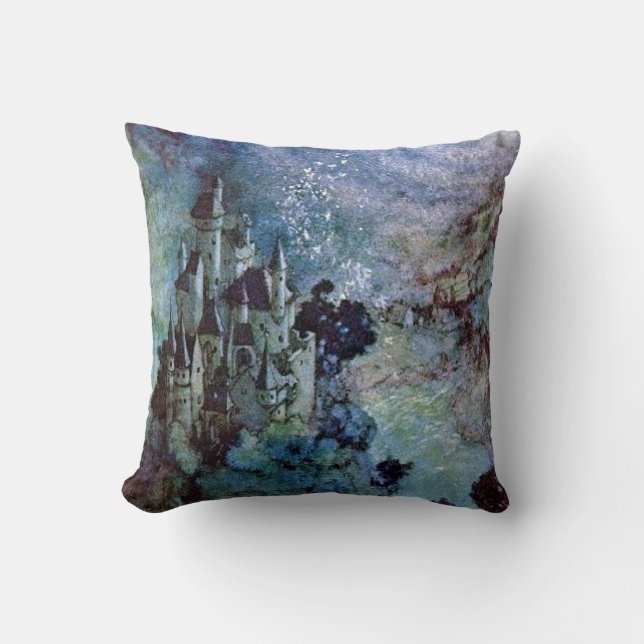 Fairy Land Castle Edmund Dulac Fine Art Cushion (Front)