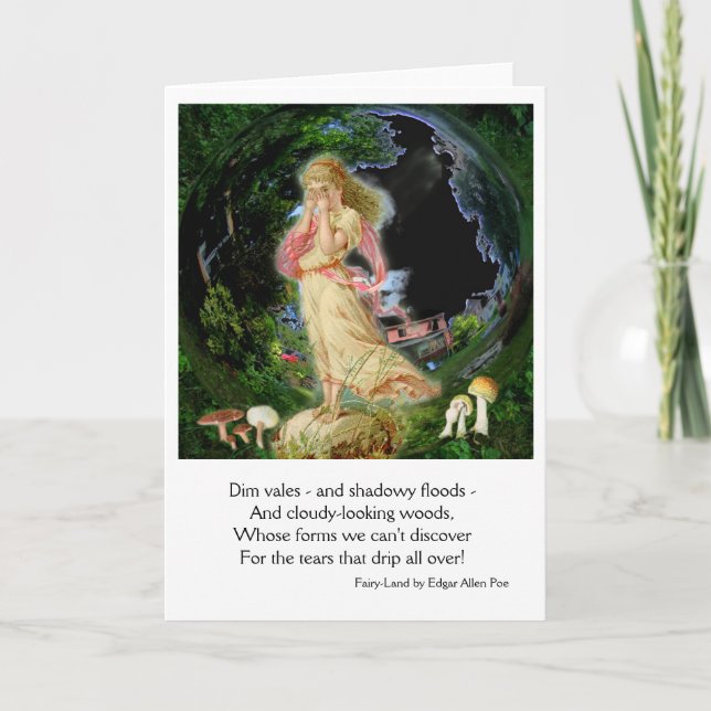 Fairy Land Halloween Fantasy Greeting Card (Front)