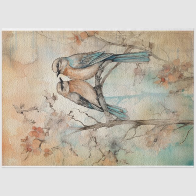 Fairy Land Spring Forest Birds No1 Tissue Paper (Front)