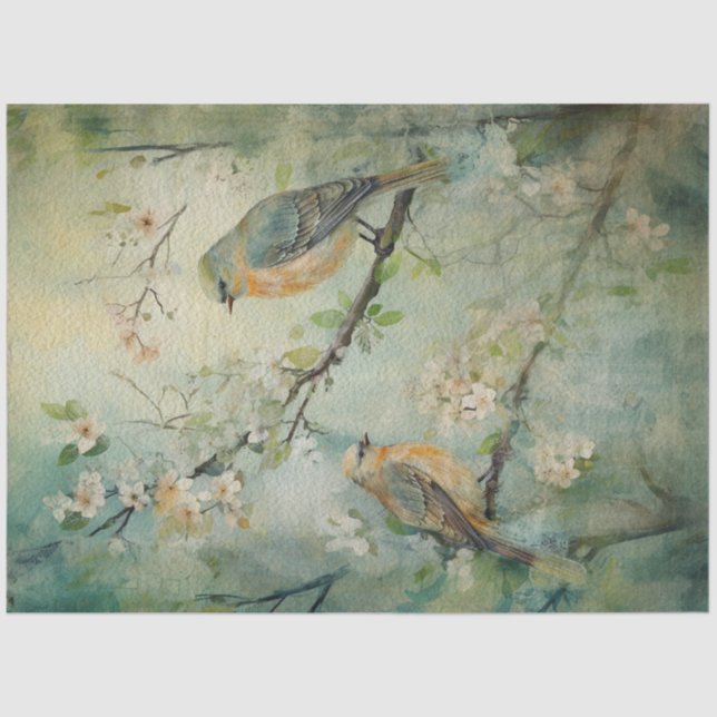 Fairy Land Spring Forest Birds No2 Tissue Paper (Front)