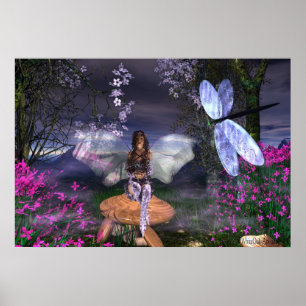 Fairy LavenderGlitter Poster