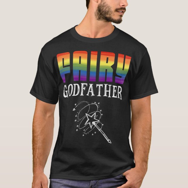 Fairy LGBT Pride Equality Awareness Godfather  T-Shirt (Front)