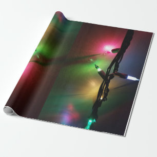 Fairy light auras with swirling color orbs wrapping paper