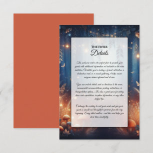 Fairy Lights and Moonlit Forest Magic Wedding Enclosure Card