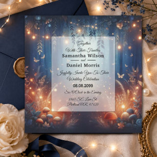 Fairy Lights and Moonlit Forest Magic Wedding Invitation