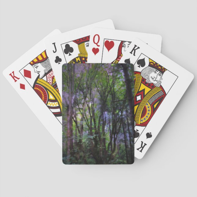 Fairy Lights Surreal Forest Playing Cards (Back)