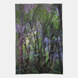 Fairy Lights Surreal Forest Tea Towel