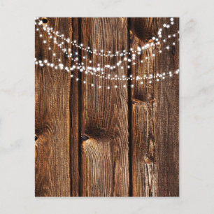 Fairy Lights & Wood Rustic Scrapbook Paper