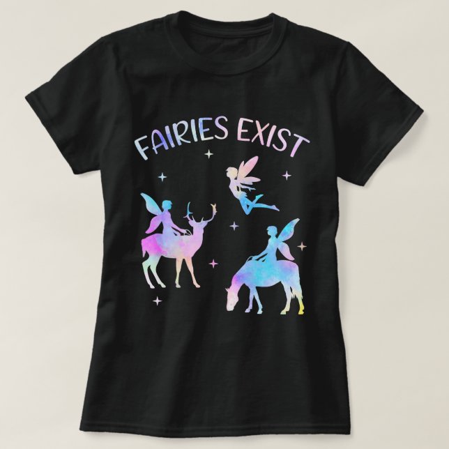 Fairy Lovers Saying Elf Magic Fairy Tale Watercolo T-Shirt (Design Front)