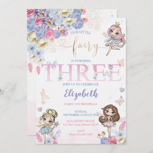 Fairy Magical Forest Garden Girl Fairy Birthday Invitation
