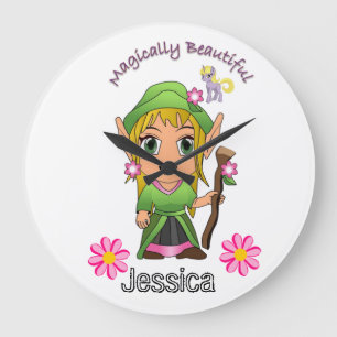 Fairy Magically Beautiful Floral  Clock