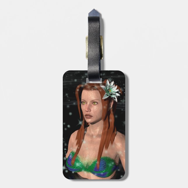 Fairy Mermaid Luggage Tag (Back Vertical)