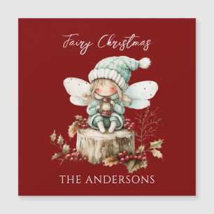 Fairy Merry Christmas Magnetic Christmas Card