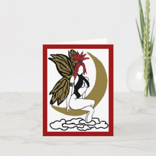 fairy moon note card