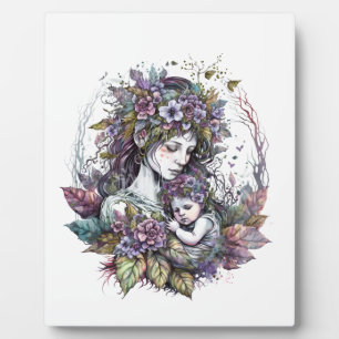 Fairy Mother and Child Plaque with Easel