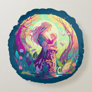 Fairy Mother Round Cushion