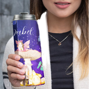 Fairy Mushroom Magic Enchanted Stars Personal Thermal Tumbler