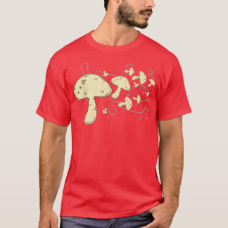 Fairy Mushrooms Flying with Wings Cottagecore  T-Shirt