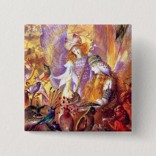 Fairy Music 15 Cm Square Badge