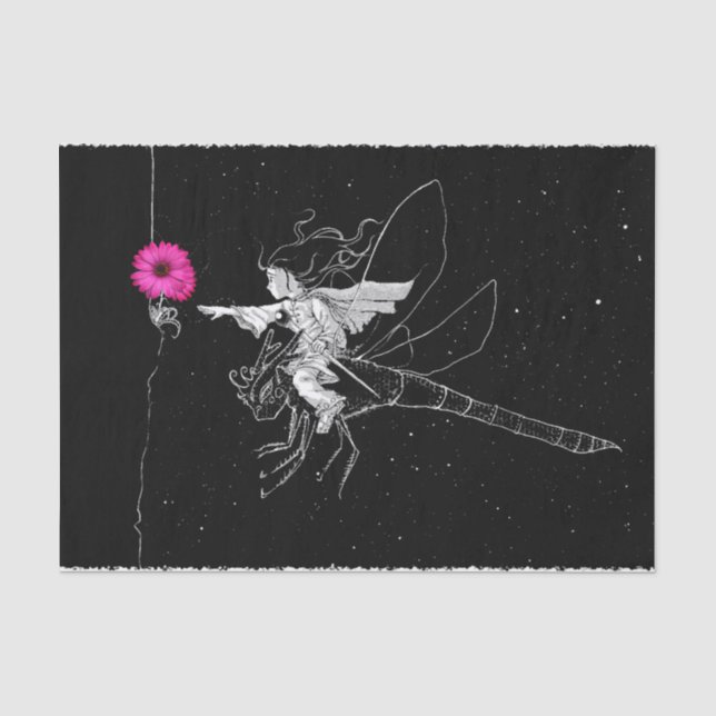 Fairy Night with Pink Flower Tissue Paper (Front)