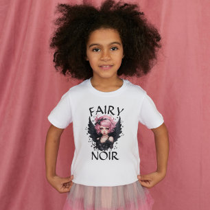 Fairy Noir Black And Pink Pastel Goth Birthday T-Shirt
