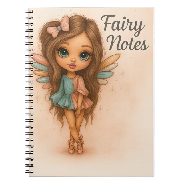 Fairy Notes Cute Pastel Fairy Journal (Front)