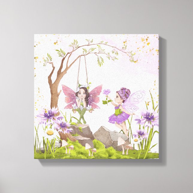 Fairy Nursery Décor Set of 3 Canvas Print (Front)