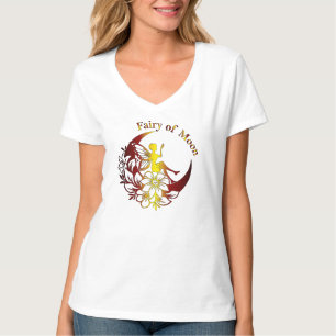 Fairy of Moon Women V-Shirt T-Shirt