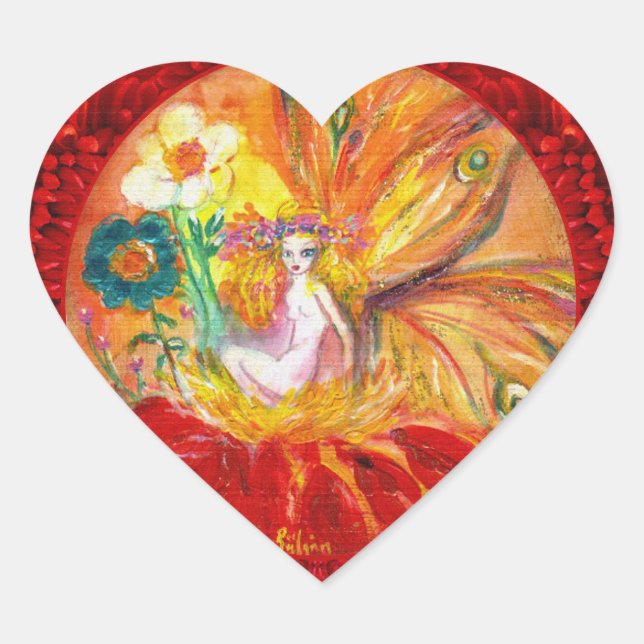 FAIRY OF THE FLOWER HEART STICKER (Front)