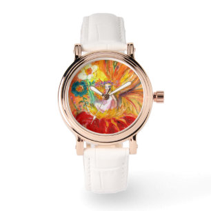 FAIRY OF THE FLOWERS, Red Yellow Fantasy Watch