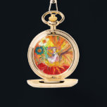 FAIRY OF THE FLOWERS, Red Yellow Watch<br><div class="desc">Whimsical , colourful and vibrant  flower fairy , acrylic painting .(c) by Bulgan Lumini</div>