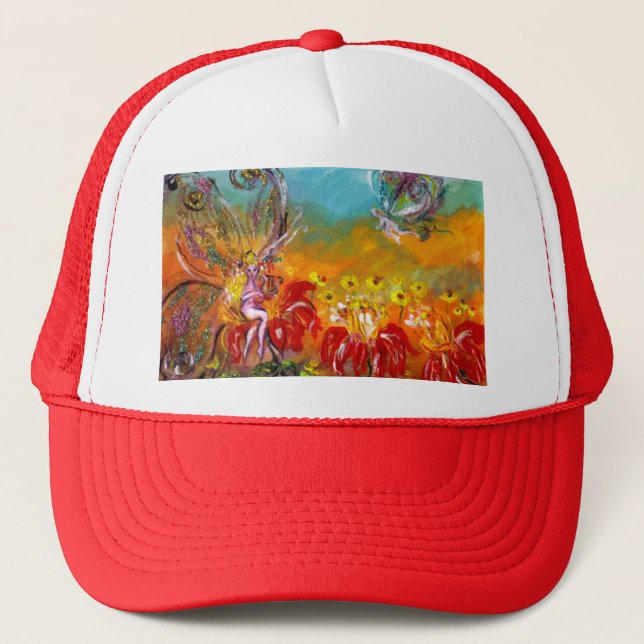 FAIRY OF THE RED FLOWERS TRUCKER HAT (Front)