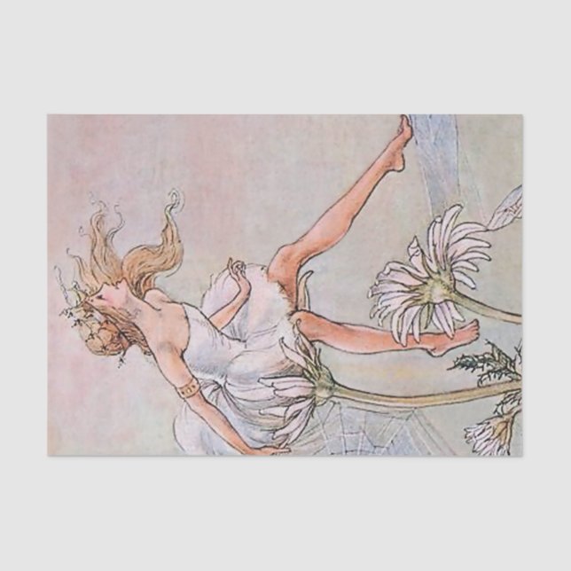 Fairy on a Flower by Florence Anderson Tissue Paper (Front)