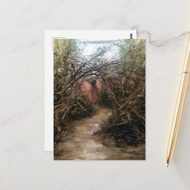 Fairy on a Forest Path Postcard (Front/Back In Situ)