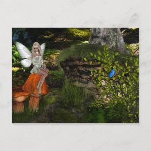 Fairy on a Mushroom Design 2 Postcard