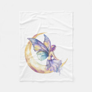 Fairy on Moon Soft Baby Blanket