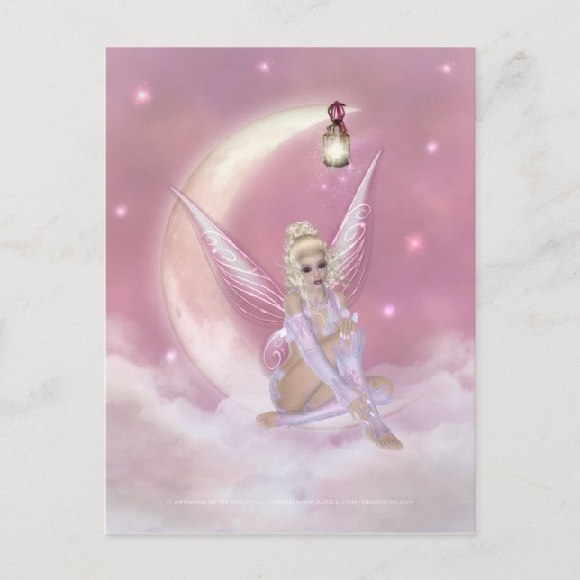 Fairy on the Moon - Fantasy Postcard 2 (Front)