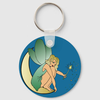 Fairy on the Moon Keychain