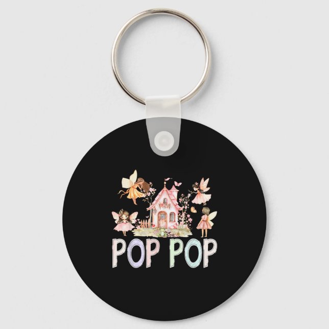 Fairy P P Magical Floral Birthday Girl Fairytale  Key Ring (Front)