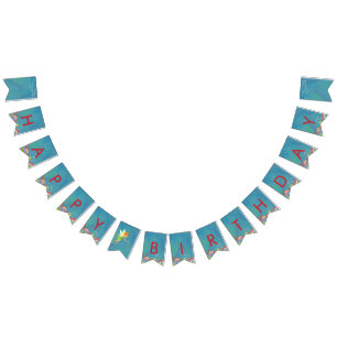 Fairy Party Bunting Flag Banner (Happy Birthday)