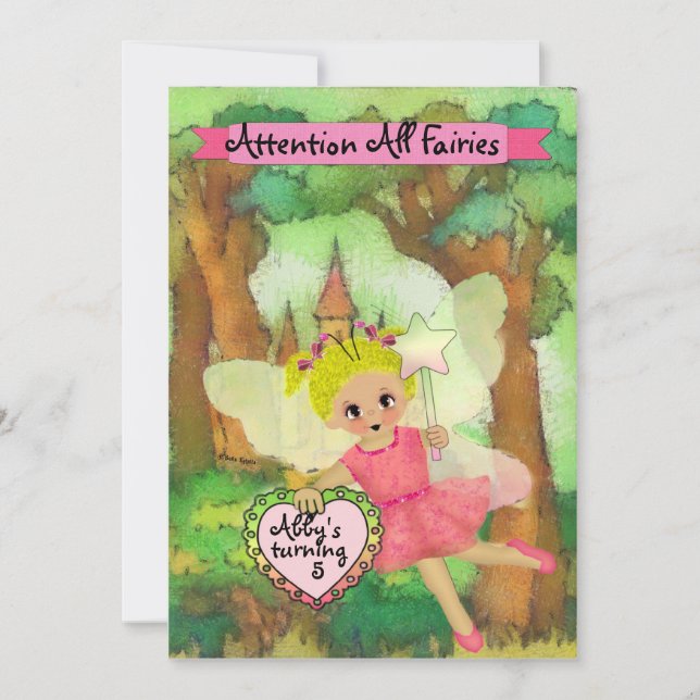 Fairy Party Custom Invitation (Front)