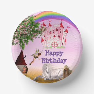 Fairy Party Designed Paper Bowl Paper Plate