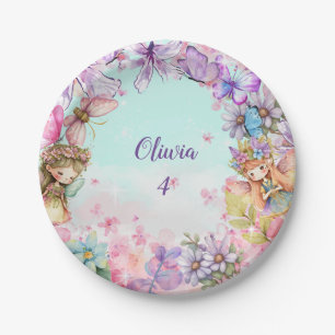 Fairy Party Garden Fairy Birthday Paper Plate