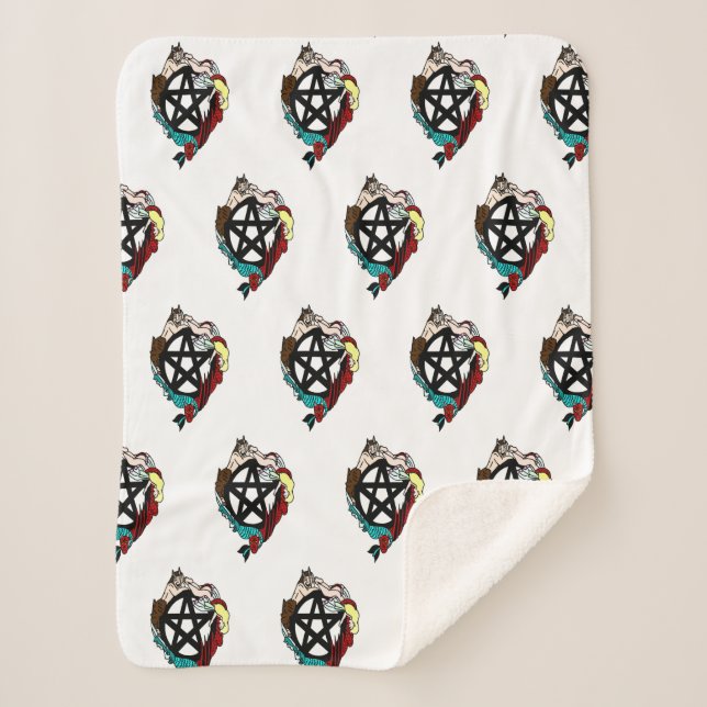 Fairy Pentacle Sherpa Blanket (Front)