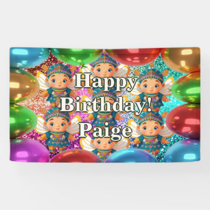 Fairy Personalised character birthday banner