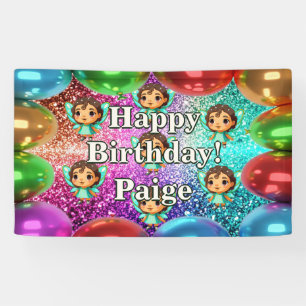 Fairy Personalised character birthday banner